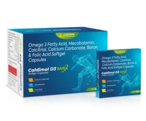 Omega-3, Calcium Carbonate, Calcitriol & Mecobalamin - Fish Oil EPA 180mg DHA 120mg + Mecobalamin 1500mcg + Calcitriol 0.25mcg Softgel – CALDIMOL D3 MAX