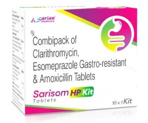 Clarithromycin 500mg + Esomeprazole 40mg Tablets – SARISOM HP KIT by Sarian Healthcare