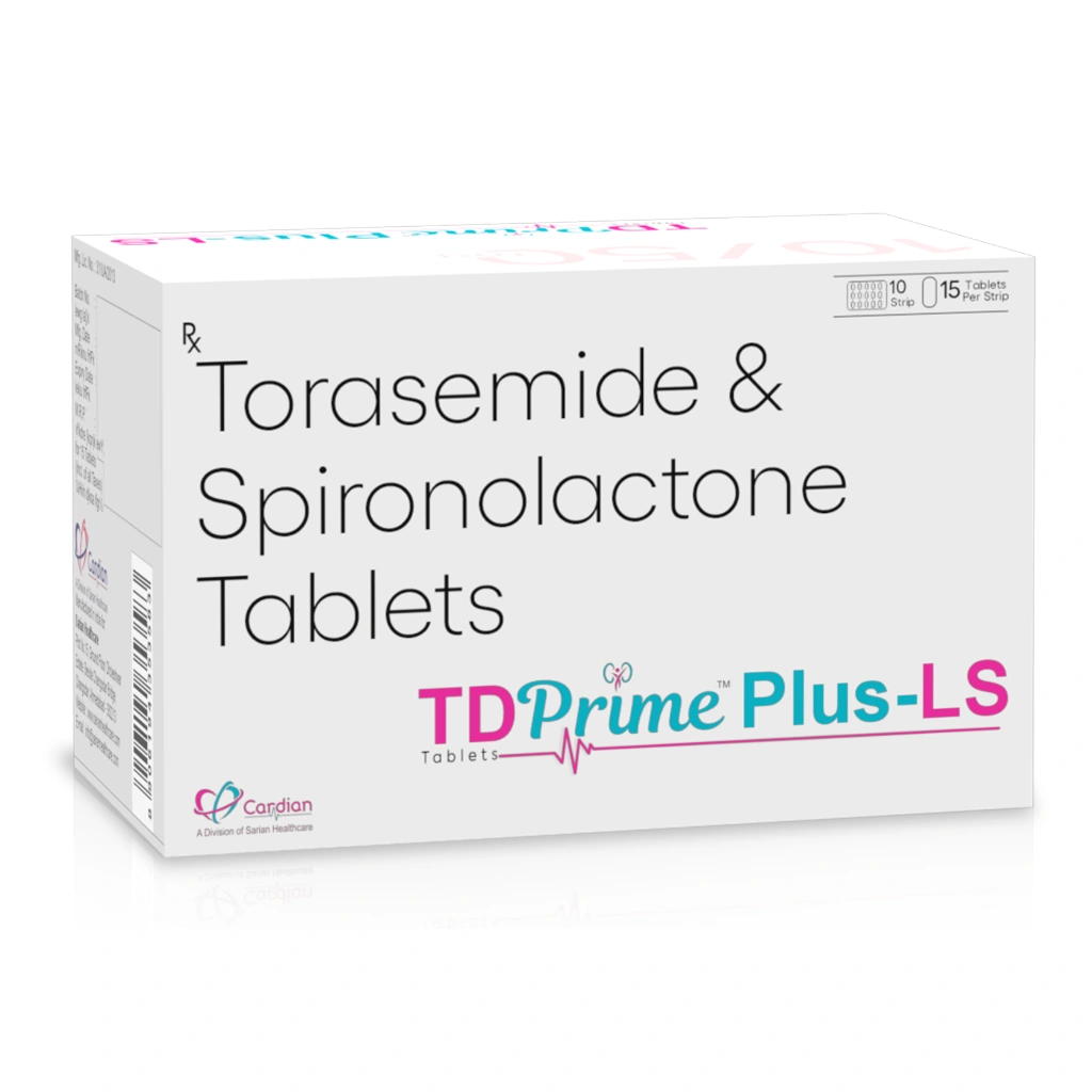 Torsemide 10mg + Spironolactone 25mg – TDPRIME PLUS LS 10 Torsemide 10mg + Spironolactone 25mg Tablets – TDPRIME PLUS LS 10 by Sarian Healthcare